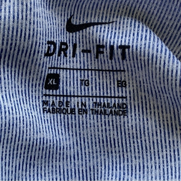 Women's Nike Dri-FIT Striped Training Tank Top Size XL AO9788-438 Blue - Picture 5 of 7